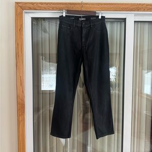 DL1961 Patti Straight High Rise Vintage Ankle Jeans, Black Coated